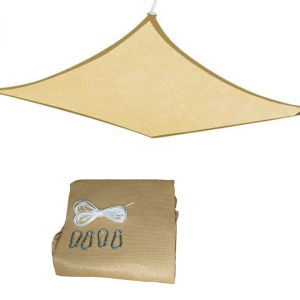 185GSM Permeable Sunshade Net Beige Breathable Shade Sail Rectangular Triangular Outdoor Canopy Multipurpose Cover for Carport Garden & Backyard