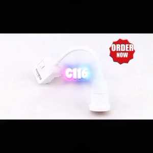 C116 100% ORIGINAL Saklar Broco Lampu Hias Adapter ORI 100% Ekstensi Bohlam E27 EU Plug 20cm Fleksibel pencahayaan Fitting fiting port standar colokan stop kontak Leher ektension flexible pencahayaan stop kontak swith on off mematikan bohlam Socket listri