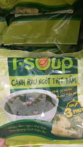 { SX 12/2025} Thùng 15 Túi Canh Rau Ngót nấu Thịt ăn liền 3 phút viên Canh sấy thăng hoa Khách chọn phân loại