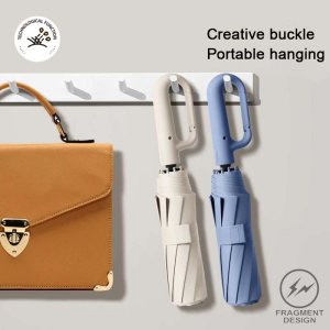 F&D umbrella high-end automatic Portable rotating ring buckle reinforcement folding parasol anti-ultraviolet
