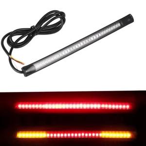 48 LED Flexible Motorcycle Light Bar Strip Tail Turn Signal Tail Rear Brake Stop Bulb Lamp Brake Light 3528 SMD Red Waterproof