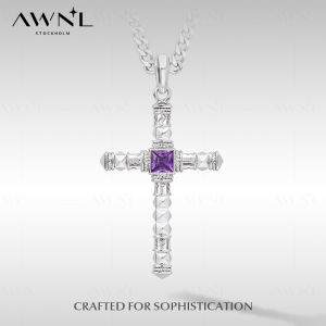 Guardian Protection Cross Topaz Necklace S925 Silver