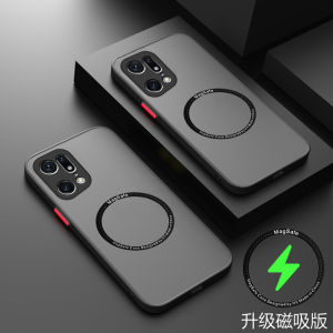 Oppo Find X5 pro Transparent Protective Case Magnetic Absorption Soft Hard Shell Anti-fall Full Lens Cover for Men And Women