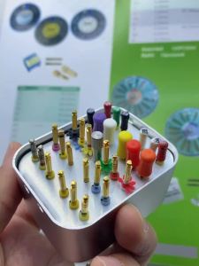 F062 Dental  Box 30 Points Endo Files Holder  Disinfection Metal Autoclave Sterilizer Case Burs For Oral Care Tools Random Color