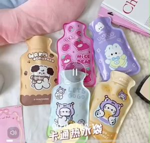 Túi Chườm Nóng Mini Hình Thú Dễ Thương - 300ml vỏ Nỉ Mền Mịn Giữ Ấm Cực Lâu Giảm Đau & Thư Giản