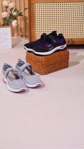 Giày Cho Mẹ Giày Nữ Mẫu Mới Mùa Hè Giày Đi Bộ Thoáng Khí Velcro Giày Thường Ngày Trung Niên Và Cao Tuổi