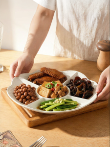Yomerto | Five-Compartment Ceramic Serving Platter