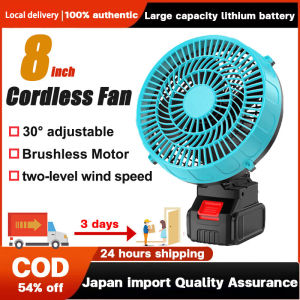 Electric Fan Cordless Portable Mini Fan 8-Inch High-Power Lithium Battery Fan With Adjustable Angle Camping fan Suitable For Offices Dormitories Camping Fishing