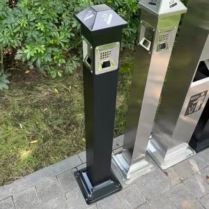 2025 Thùng rác sảnh khách sạn giá đỡ tàn thuốc bình chữa cháy bằng thép không gỉ với gạt tàn khu vực hút thuốc ngoài trời lối vào thang máy thẳng đứng