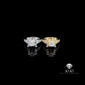 N1440 Nhẫn nữ đính đá bagutte cao cấp sáng lấp lánh JOJO