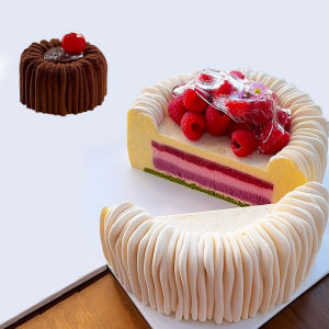 1/6/15 Cells Cylindrical Coil Texture Design Mousse Cake Mold DIY Pudding Dessert Chocolate Mold French Dessert Baking Mold