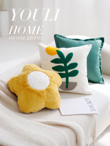 หมอนกอดแบบสดใสน่ารักหมอนอิงน่ารักสำหรับสาวๆปลอกหมอนอิงลายดอกไม้สำหรับโซฟาห้องนั่งเล่นแบบนิ่มหมอนพิงน่ารักไส้หมอนทรงสี่เหลี่ยม