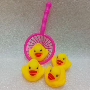 Duck Bath Toy Water Toys Squeeze sound toy 1pc scooper 4pcs yellow duck