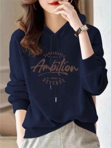 สไตล์เกาหลี มีฮู้ด เสื้อสเว็ตเชิ้ต บริสุทธิ์ ผ้าฝ้าย ผ้าขนแกะ เรียงราย หนาขึ้น ตัวอักษร ดีไซน์ ผู้หญิง แจ็คเก็ต นักเรียน แจ๊กเก็ต