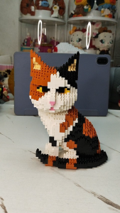 Cat Block Cute Pet Animal Model Building Blocks Adults Kids Educational DIY Toys Gifts Desktop Decor