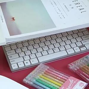 Languo 234/216 Color Gel Pen Set with Storage Bag Acrylic &Glitter Gel Pen for Canvas Drawing DIY Doodling Journaling Paint Pens
