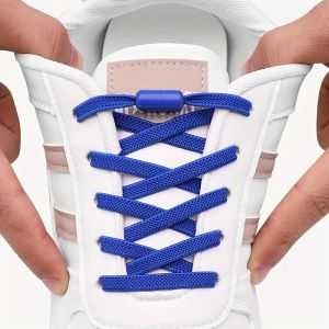 1pair No-Tie Shoelaces Elastic Silicone Shoe Laces Sneakers 100cm Length Assorted Colors One Size Fits All Durable & Flexible