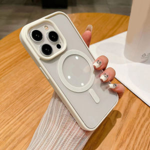 Luxury Transparent Magnetic Phone Case For iPhone 17 Pro Max 16 15 14 13 12 Pro 11 Matte Shockproof Wireless Charging Soft Cover