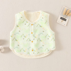 Baby Vest Fall and Winter Fleece Vest Outer Wear Vest Chinese Style Waistcoat Alpaca Fleece/Fiber Baby Thermal Vest Super Cute