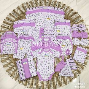 Paket 39 PCS Paket Brojol Paket Lahiran Lengkap Baju dan Celana Warna Merah Bata / Hijau Olive Bayi Baru Lahir New Born Paket Hemat Bayi Baru Lahir SNI Baru lahir New Born