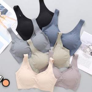 Áo Ngực Thể Thao Bằng Lát Cao Su Modal Không Đường May Thoải Mái Cho Phụ Nữ Trẻ Ngực Nhỏ Kiểu Vest Đơn Giản Cúp Đầy