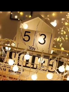 Christmas Lights Snowflake String Lights 5 Ft 10 LED Battery Operated Fairy String Lights Waterproof Led Indoor Outdoor For Birthday Christmas Wedding Party Room Decor