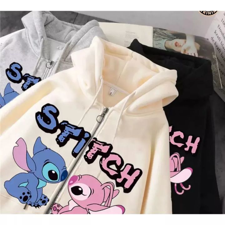 jaket zipper hoddie sweater wanita Oversize stitch ziper premium