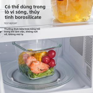 FEIZHUXIANSEN | Hộp Đựng Thức Ăn Kính Cách Nhiệt An Toàn Với Lò Vi sóng