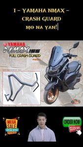 YAMAHA NMAX 155 TECHMAX ( V3 ) - HEAVY DUTY FULL CRASH GUARD ( POWDER COAT )