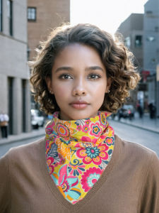 Orange Orange Series Headscarf Womens Head Wrap Sweat Absorbent Sunscreen Y2K Hairband Hip Hop Triangle Motorcycle Face Cover Towel