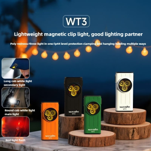 EDC LED Flashlight Portable Keychain Torch Type-C Rechargeable Work Light with Magnet for Camping Hiking and Emergency Use