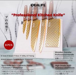 IDEALIFE - Professional Knife set - perlengkapan pisau dapur IL-163A - Pisau set isi 8 pcs