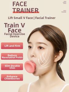 Face Muscle Training Exerciser V-Shaped Beauty Device Wrinkle Reduction Jaw Line Lifting Facial Exercise Tool Non-Electric