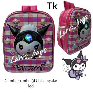 Tas sekolah anak lucu/tas sekolah anak perempuan TK/tas sekolah anak embos LED/tas anak TK/tas anak lucu/tas dorong anak TK/tas troli anak SD/ransel anak/tas anak kuromii/tas anak SD/tas anak LED/tas bahu anak/tas gendong anak/tas anak karakter lucu/tas