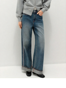 Semir | Quần Jeans Ống Rộng Dày Nhẹ Phong Cách Đường Phố Mỹ