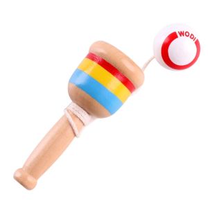 Montessori Toy Wooden Skill Sword Cup Develop Intelligence Smooth Toys Educational Traditional Games Toys Throw and Catch Ball