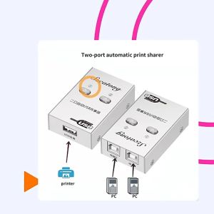 ตัวสลับเครื่องพิมพ์ Printer Switch USB 2.0 Hub Auto Sharing Switch 2 Ports 4port
