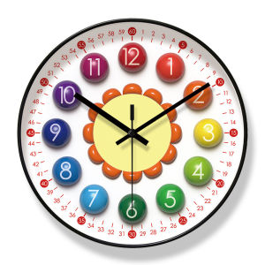 Đồng Hồ Trang Trí Tường Phòng Khách Đồng Hồ Học Sinh Sáng Tạo Đồng Hồ Trang Trí Phòng Trẻ Em Đồng Hồ Quartz Tròn Đồ Trang Trí Nhà