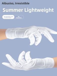 abeso | Lightweight White Gloves Sun Protection Breathable Sweat-Absorbent Soft Anti-Slip