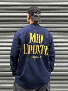 American Style Long Sleeve Cotton T-Shirt Mens Heavyweight Pure Cotton Spring Autumn Dark Blue Trendy Brand Youth Top