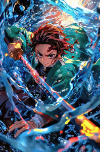 500/1000/1200/2000PCS Jigsaw Puzzles Anime Demon Slayer Family Activity Games for Gameroom Bedroom Home Decor Gift
