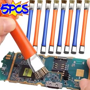 5Pcs Double Headed Anti-Static Safe Brush Circuit Board Repair Motherboard PCB Cleaning Brush IC Chip Cell Phone Tablet Circuit Board Maintenance Accessories