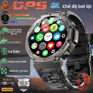 Đồng Hồ Thông Minh Quân Sự T-Rex 3 Bản Gốc Dành Cho Nam Chống Nước 10ATM Màn Hình AMOLED GNSS Băng Tần Kép 170+ Chế Độ Thể Thao Chức Năng Gọi HD