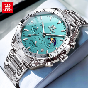OLEVS Watch For Men Waterproof Original Buy 1 Take1 Luxury Fashion Stainless Steel Calendar Luminous Quartz Mens Casual Watches