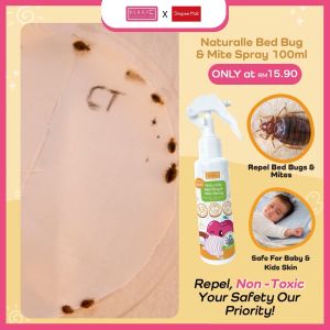 BerryC Naturalle Bed Bug & Mite Spray (100ml) NATURAL Baby Bed Bug Mites Spray 蟎蟲噴霧劑 Pepijat Killer