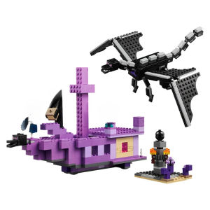Compatible Brick Sets My Mini World Game Series Building Blocks The Ender Dragon and The End Ship Model Toys for Kids Gift 21264