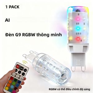 G9 Bóng Đèn LED Có Thể Điều Chỉnh Độ Sáng 12 Màu RGB + Trắng Ấm 3000K Có Điều Khiển Từ Xa Hồng Ngoại Halloween Đèn Trang Trí AC100-240V 1 Gói