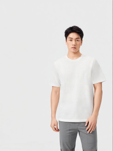 Purcotton | Breathable Commuter Mens Round Neck Knit T-shirt