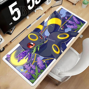 Bandai | Umbreon Eevee family pokemon Anime PC XXL Mouse Pad Kawaii Keyboard Gaming Rubber HD printing Non-slip base overlock Desk Mat