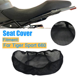 For Tiger Sport 660 3D Mesh Motorcycle Seat Cover Ventilated Cushion Waterproof Heat Resistant